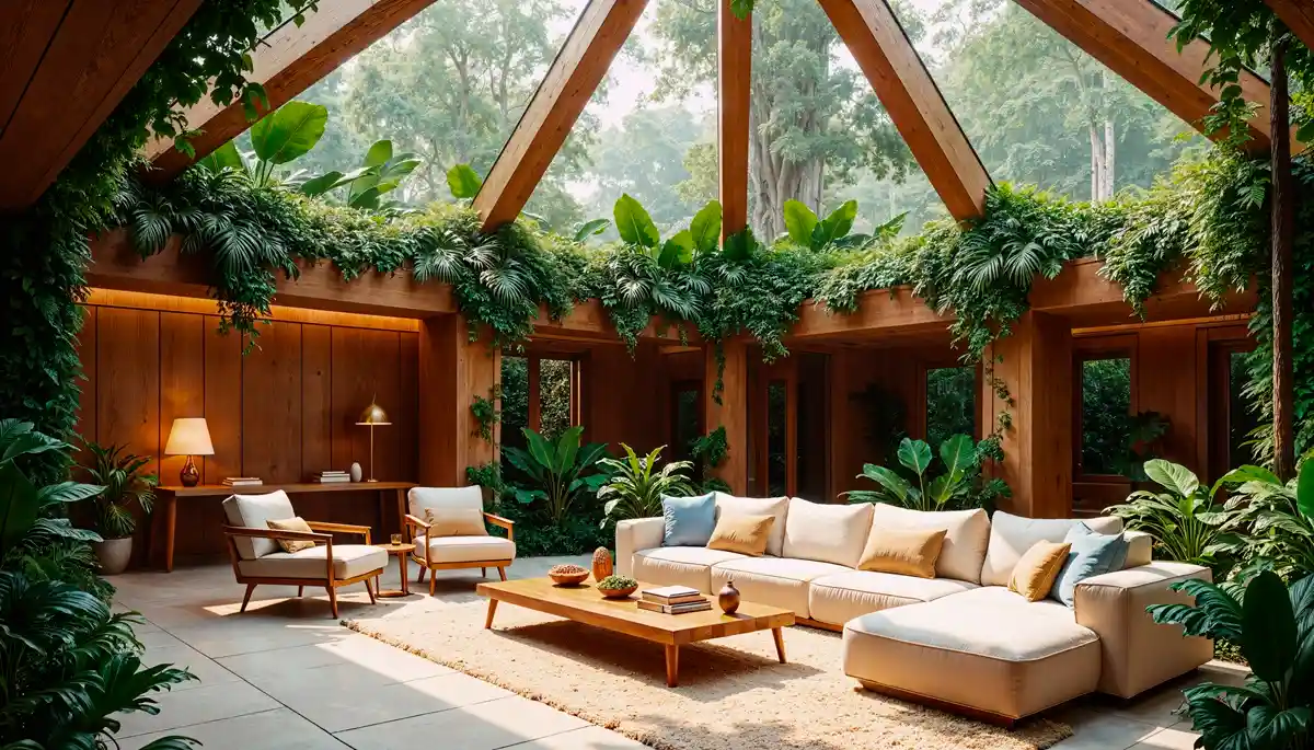 بازسازی محوطه ویلا با چوب پلاست